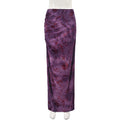 Hot Girl Autumn Women Clothing Knitted Street Sexy Flocking Flower Sheath Skirt For Women