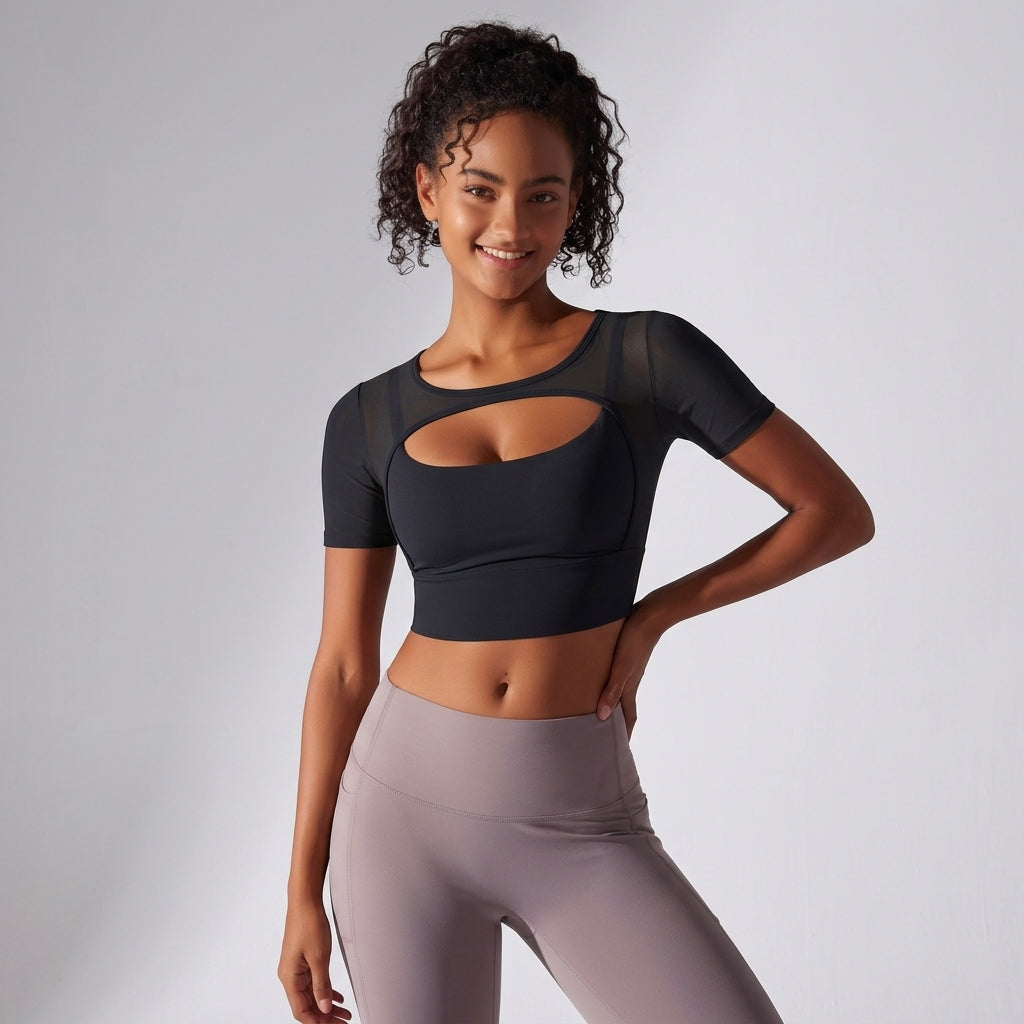 Fitness Double Layer Yoga Clothing Top Women