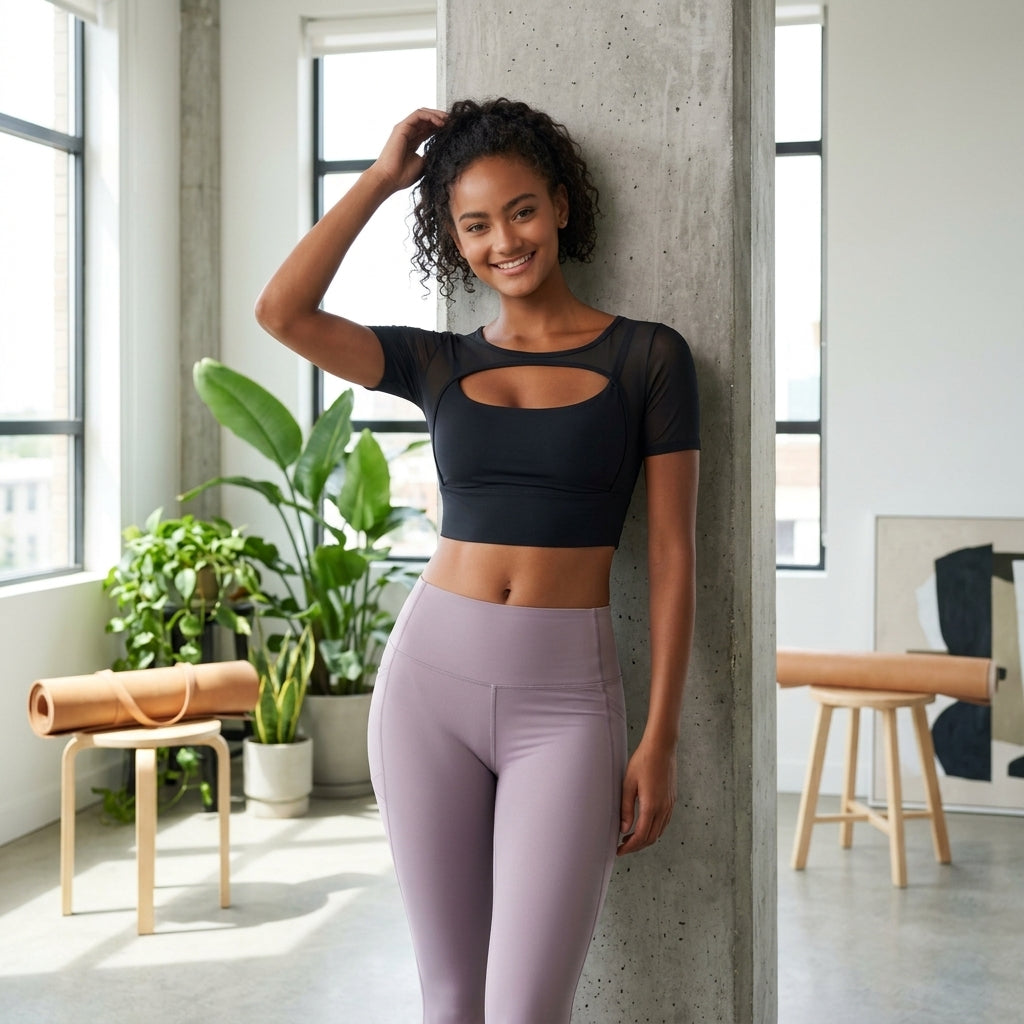 Fitness Double Layer Yoga Clothing Top Women