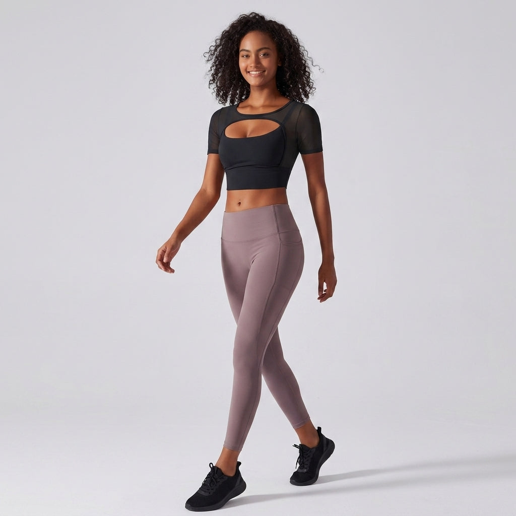 Fitness Double Layer Yoga Clothing Top Women